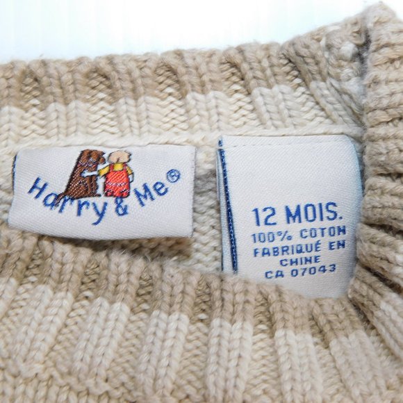 Harry & Me Boys 12 months beagle Dog Sweater & Hat Set - Picture 7 of 9
